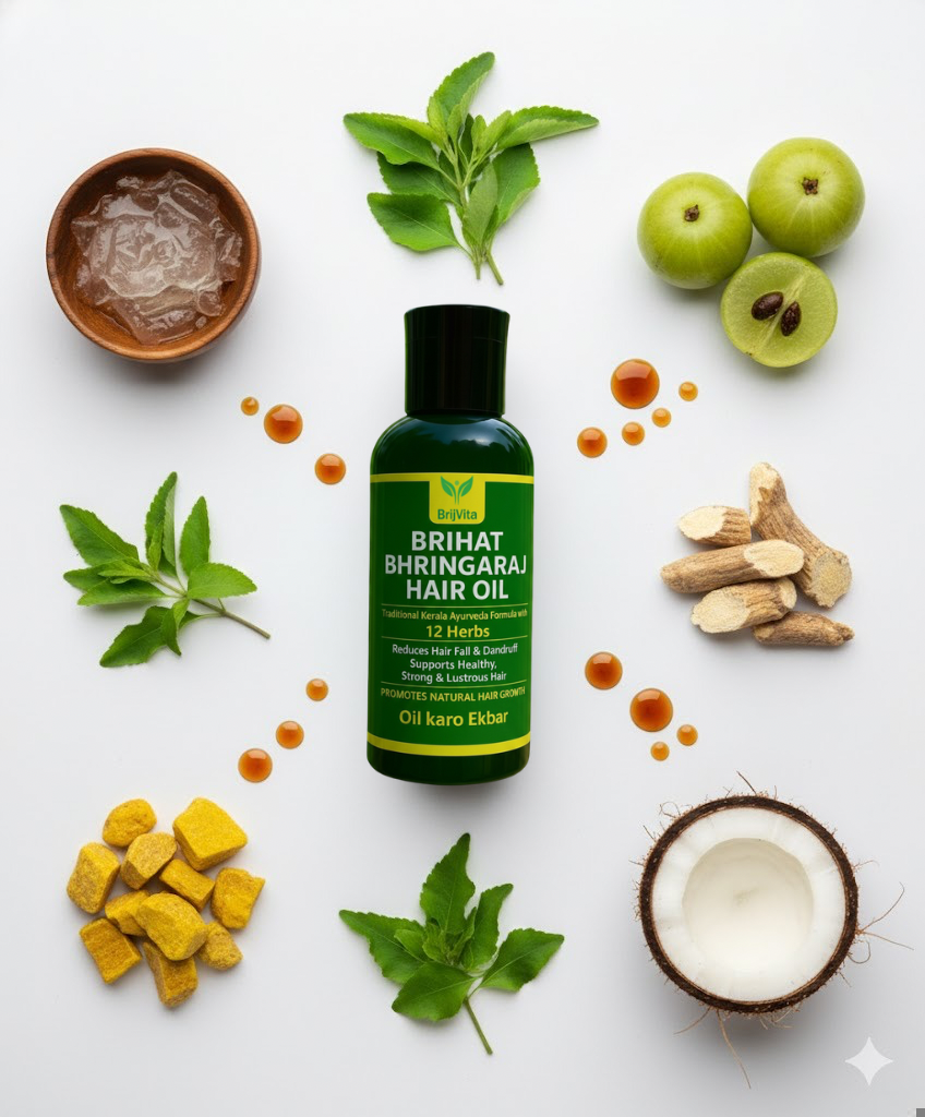 Brihat Bhringaraj Hair Oil - Image 4